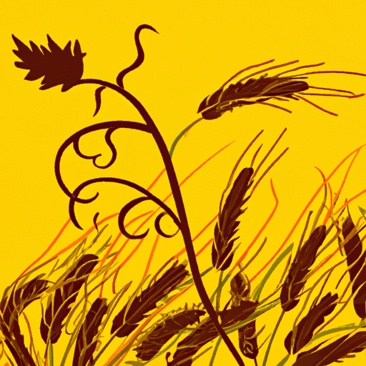 a tangled weed among golden wheat vector 512x512 44620591